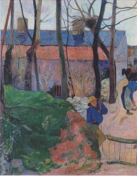 Paul Gauguin Painting - Casas en Le Pouldu Paul Gauguin